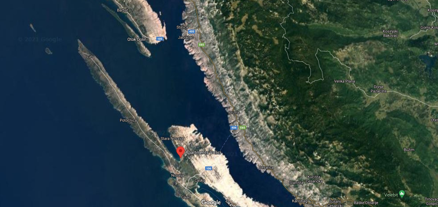 Apartments Vrtlici on Maps